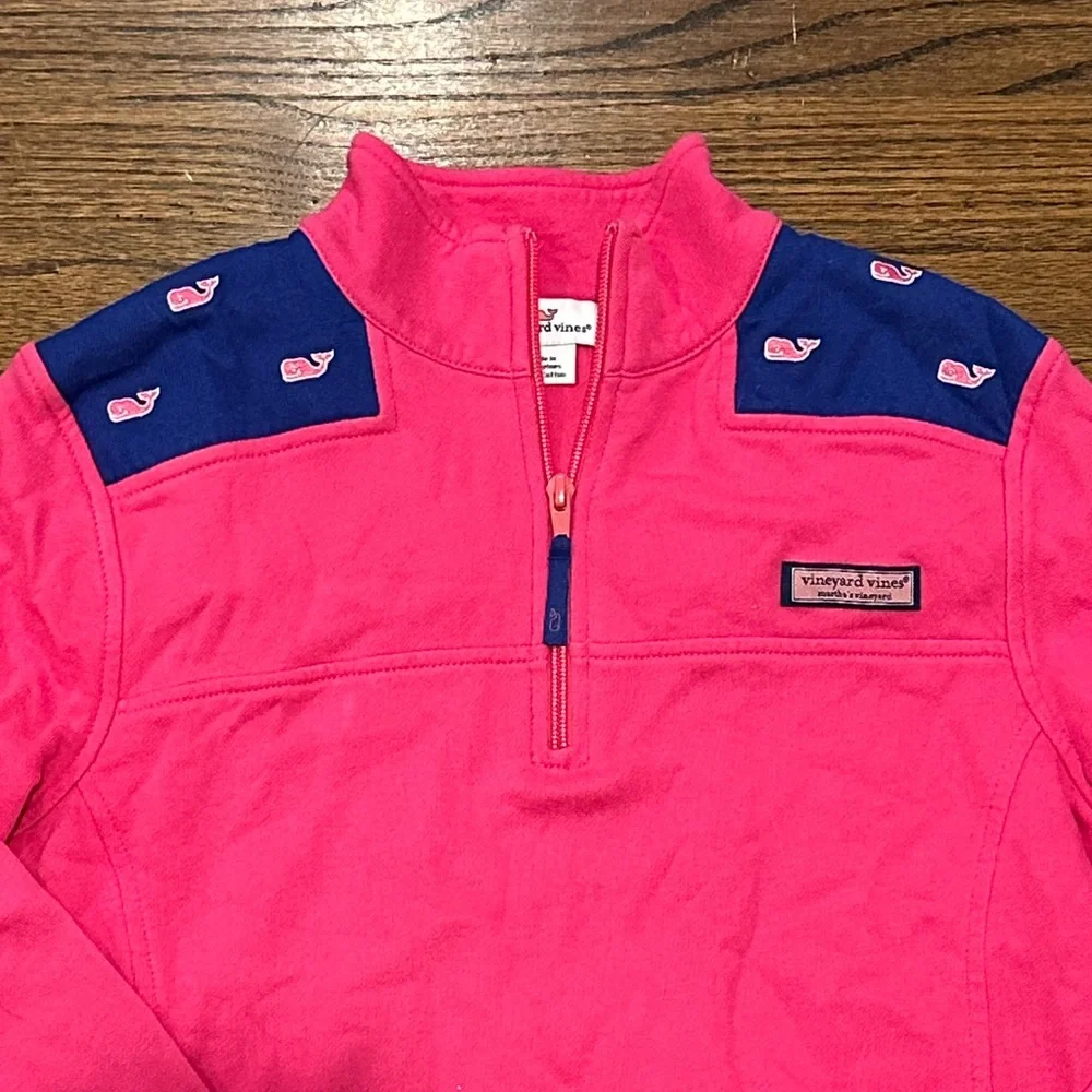 Vineyard Vines women’s shep shirt size small hot pink and blue - Picture 2 of 3